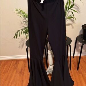 Elegant Black Flared Women's Pants
